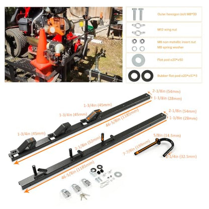 ECOTRIC 3 Place Weedeater Rack Carrier Mount On Landscape Truck Trailer - color: 3 Locking Positions