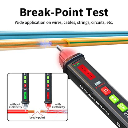 ZOYI ZT-DB03 AC Voltage Detector-5 Sensitivity Gears-Dual-Range 12V-1000V/48V-1000V, Non-Contact Voltage Tester Pen with Break-Point Testing,Flashlight, Electrical Tester for Home,Electricians&DIY