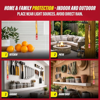 Catchmaster Fly Ribbon 20-Pack, Bug & Fly Traps Outdoor and Indoor, Premium Adhesive Sticky Strips & Gnat Hanging Strips, Bulk Flying Insect Paper Rolls, Pesticide-Free Home Pest Control - style: 20 Pack