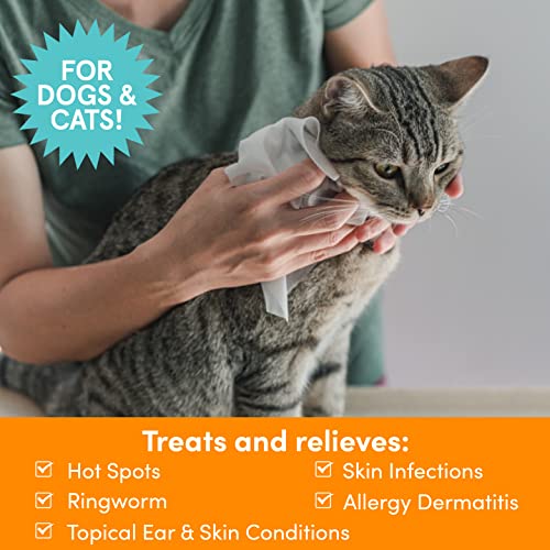 Nootie Medicated Wipes for Dogs & Cats, Chlorhexidine & Miconazole, 60ct | Chlorhexidine & miconazole formula, 2in small wipes, easy to use, gentle for dogs & cats - size: 60 Count (Pack of 1)