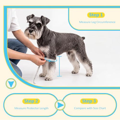 ROZKITCH 4PCS Dog Sleeves for Legs to Prevent Licking - color: GreyLeopard, size: M-Leg Girth: 2.67in
