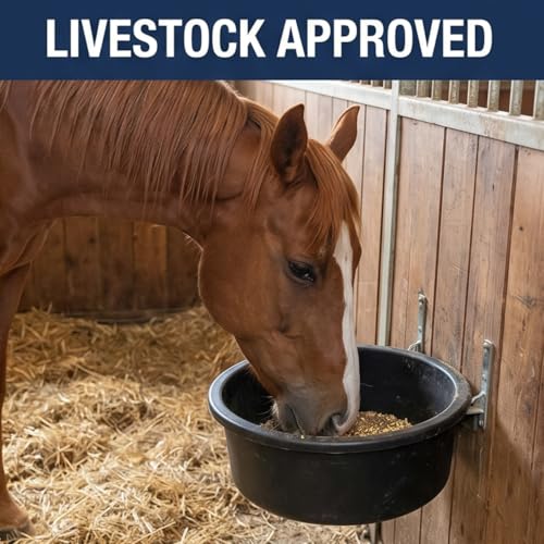 Little Giant DuraFlex 3 gal Feeder Pan for Livestock – Durable Stock Tank Style Water Trough – Outdoor Water Tub for Horse Trough or Pond Tub – Small Fish Pond Feed Bucket – Pack of 3