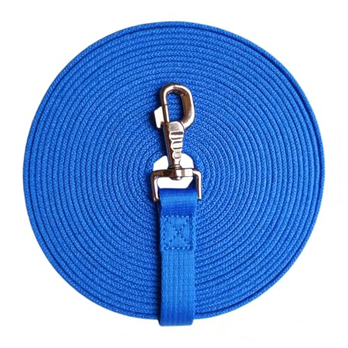 Horse Lunge Line，Horse Training Lunge Line with Alloy Trigger Buckle for Accurate Equestrian Training of 32.8 FT/10 Meters - color: Blue