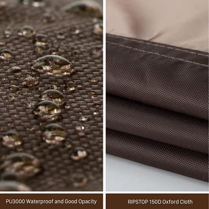 Forceatt 12x14FT Waterproof Camping Tarp with 2 Poles, Sun Shelter for Car, Tent, Hammock in Camping, Hiking, Backpacking, Garden and Traveling - color: Brown & Khaki