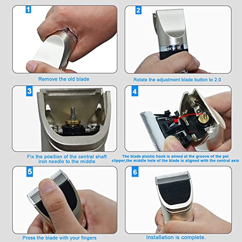 Replacement Blade Compatible with oneisall Low Noise Dog Clippers - color: 3 Pack(Cut Length 0.5mm)