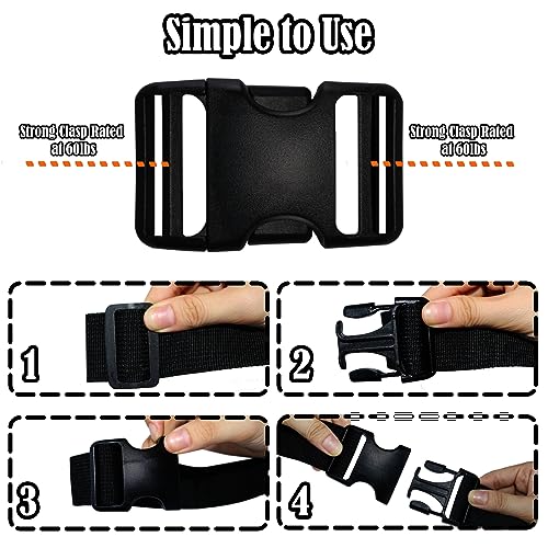1.5 Inch Buckles Kit, 4 Buckles for Backpack Parachute Dog Collars and DIY - color: 1.5 Inch Buckles