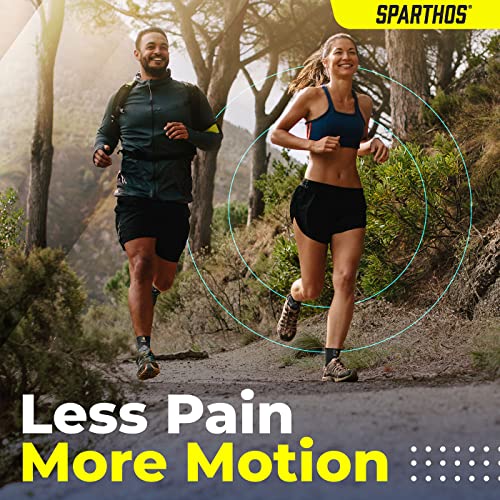 Sparthos Ankle Brace for Women & Men, Foot Compression Sleeve - Black-M - color: Midnight Black
