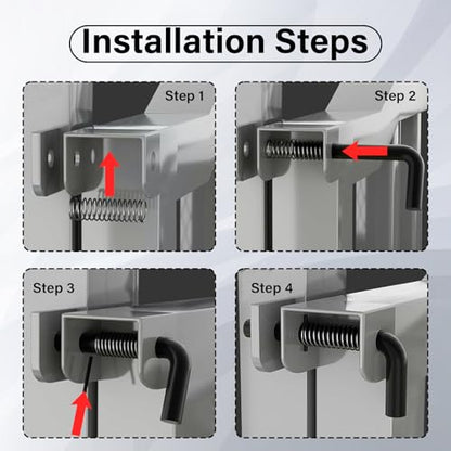 Trailer Gate Pin, Trailer Gate Latch, 819T Trailer Gate Spring Latch Kit for Carry-On Utility Trailers Heavy Duty Trailer Gate Latch Repair Kit