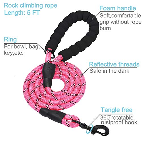 haapaw Martingale Dog Collar with Quick Release Buckle Reflective Dog Training Collars for Small Medium Large Dogs - color: Pink, size: S