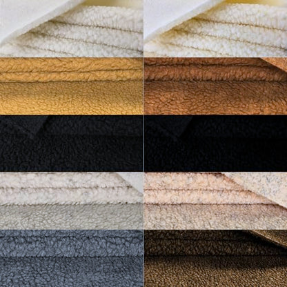 Heavy Duty Sherpa Sheep Skin 60" Wide - 21oz per Yard, 7.7mm Sold by The Yard (Taupe with Black Floss) - color: Taupe With Black Floss, size: Heavy Duty Sherpa