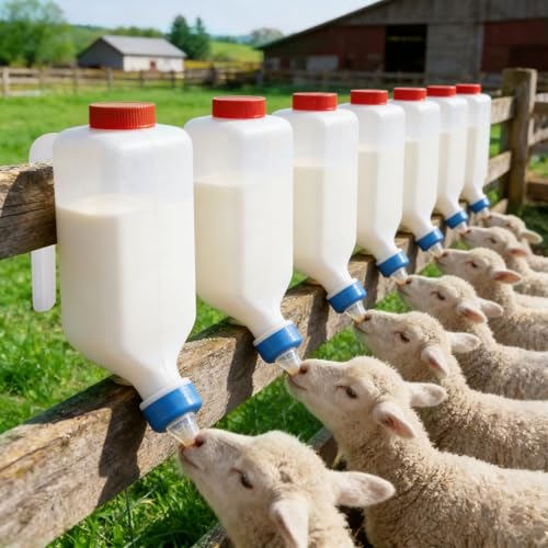2 Pack 800ml Lamb Feeding Bottle,Hang Upside Down