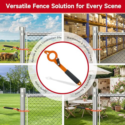 Chain Link Fence Stretcher Tool for 2-3/8" OD Post 9" Pull Range