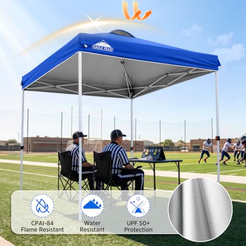 EAGLE PEAK 6.6x6.6 Pop Up Canopy Tent Easy Up Canopy Outdoor, Blue - color: Blue, size: 6.6x6.6