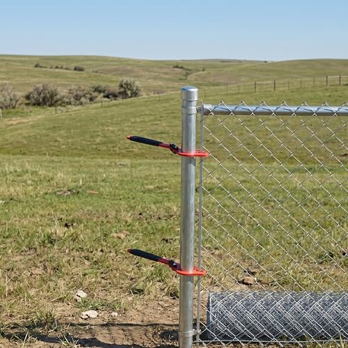 Chain Link Fence Stretcher Tool, Fits 2-3/8" OD Posts, Wire Puller Stretcher & Fence Tensioner for Woven Wire Fence, 9” Pull Range, One-Person Operation, 1 Pack - color: 1 Pack, size: 2-3/8'' OD