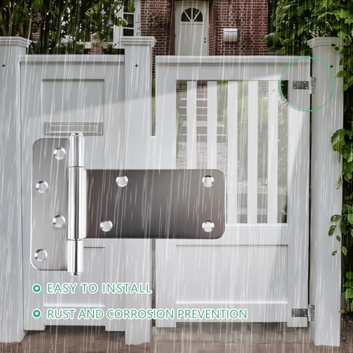 5 in T-Strap Shed Door Hinges,260 Lbs Capacity,4 Pack Heavy Duty Tee Hinge - color: Silver, size: 5 in -4 pcs