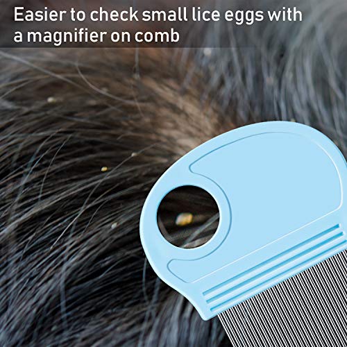 6 Pcs Head Lice Remover Nit, Removal Hair Comb with Magnifier - size: 6 Count (Pack of 1)