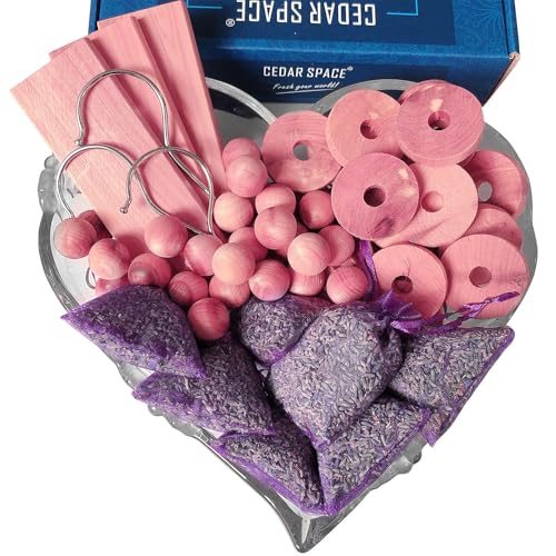 Cedar Space Cedar Blocks for Clothes Storage,80PCS Cedar Chips with Sachets - size: 80 Count (Pack of 1)