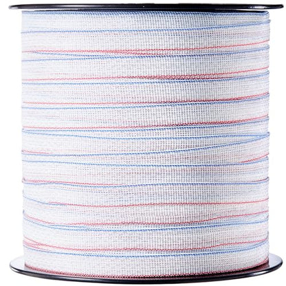 Happybuy Electric Fence Tape, 1640Ft 500M Polytape Fencing Hot Wire, 3/4" Width 6 Stainless Steel Strands for Reliable Conductivity, UV & Rust Resistance, Portable Polywire for Horse Cattle Livestock