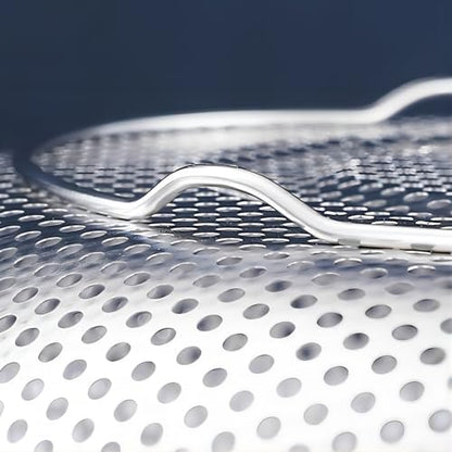GREATLINK Stainless Steel Colander and Fine Mesh Strainer for Kitchen, 7.7Inch Pasta and Rice Strainer, Small Metal Sieve/Washing Bowl/Pot Drainer/Sifter for Spaghetti, Berry, Fruit, Vegetable