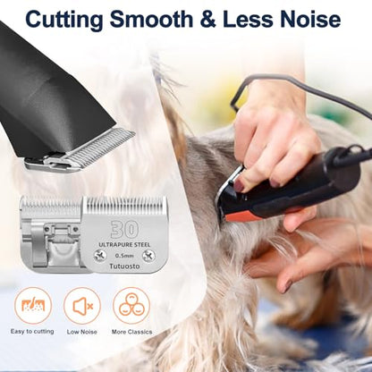 30 Clipper Blade Compatible with Andis,Wahl and Oster Dog Clippers - color: 30# 1PACK