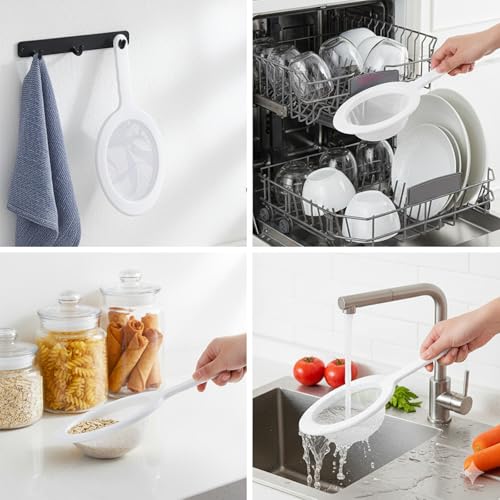 2 Pcs 120 Mesh Fine Mesh Strainer, Nylon Strainer