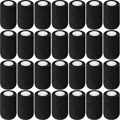 Treela 36 Pcs Self Adherent Bandage 3" X 5 Yard Wrap Breathable - color: Black, size: 3" X 5 Yard
