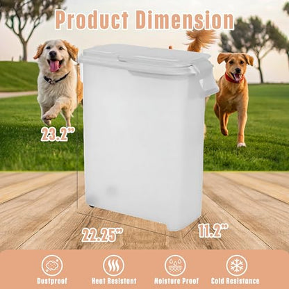 Buddeez Airtight Rolling Pet Food Storage Container, 50 Quart, with Scoop - color: Black, size: 1 Pack (50 Quart)