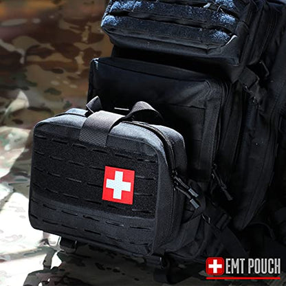 LIVANS Medical Bag, First Aid Bag Empty for Emergency & Trauma Kits - color: Black