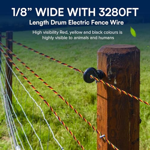 My Animal Command 1/8 Inch Thick Polywire Electric Fence 3280 Feet/1000m