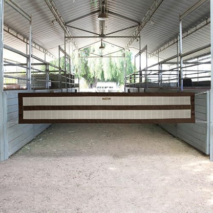 Barn Aisle Guard with Hardware, Chain Sides, Desert Sand - color: 500 - Desert Sand
