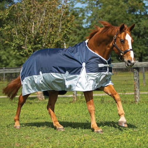Dura-Tech Viking Horse Turnout Sheet | Open Front with 2 Buckle | Waterproof, Windproof & Breathable Blanket | Criss-Cross Surcingle | Winter Horse Blanket - size: Horse Size 68, style: Sheet (no insulation)