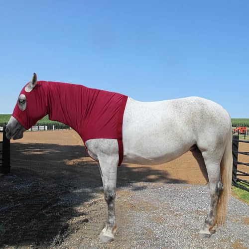 Horse Slinky Hood with Zipper, Stretchy Sleazy Hood Wine Red M - color: Wine Red, size: Medium