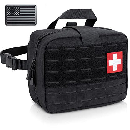 LIVANS Medical Bag, First Aid Bag Empty for Emergency & Trauma Kits - color: Black