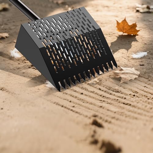 Metal Chicken Poop Scooper & Rake Scoop 10" Metal Chicken Coop Rake