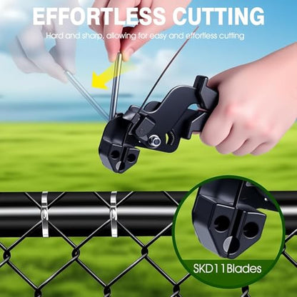 Stainless Steel Cable Tie Gun Kit,100pcs 11.8inch Metal Zip Ties - color: Black