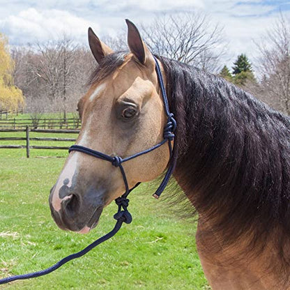 Dura-Tech Rope Halter for Horses and Lead Horse Equipment | Easily Adjustable Ideal for Mobility | Fits Wide Range of Horse Sizes