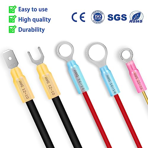 550Pcs Electrical Waterproof Heat Shrink Wire Connectors Kit with Crimper - size: 550pcs-with Crimper