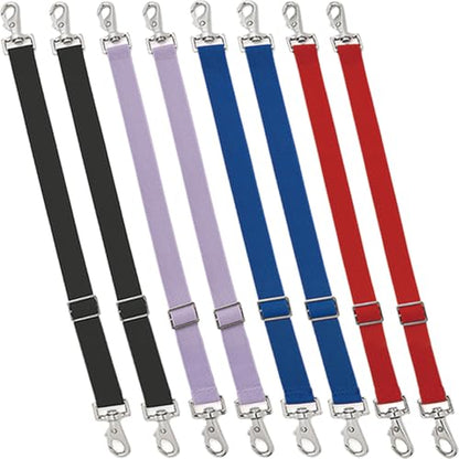 Premium Horse Blanket Sheet Leg Straps, Replacement Stretchy Belly Strap with Double Swivel Snaps, Adjustable Elastic Length from 24 to 42 Inch Winter Blanket 8 Pcs (Multi-Color) - color: Multi-color