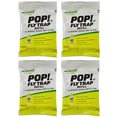 RESCUE! POP! Fly Trap Bait Refill – Outdoor Use – 4 Pack