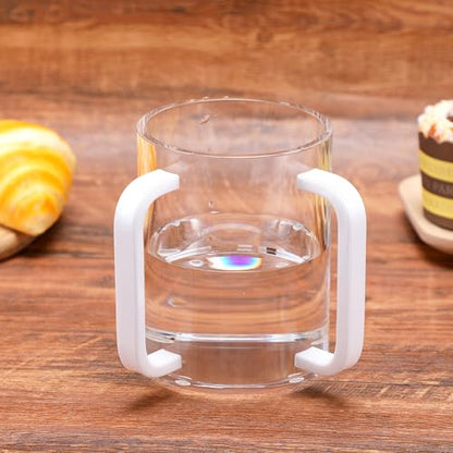 MAQUITA Judaica Hand Washing Cup with Dual Handles, 5" Acrylic Wash Cup for Jewish Ritual (White) - color: White