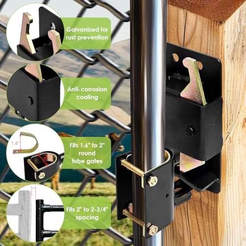 Heavy Duty 2 Way Farm Gate Latch, 2 Way Gate Latch, Suitable for Farms, Pastures, and Ranches