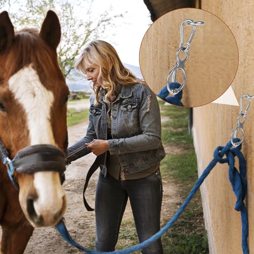 MAQUITA Horse Tie Ring, Safe Tie Horse Supplies, Humane Way Tie Ring, Magnetic Ring for Tying and Retracting, Helps Horse Pull Back and Releases Stress from The Horse