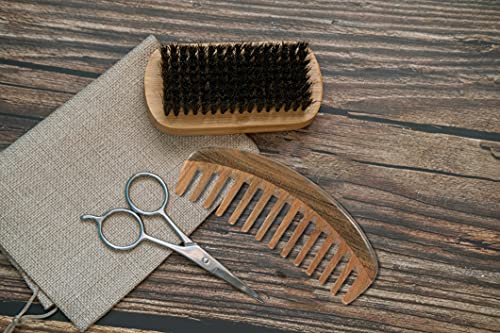 Louise Maelys Wooden Wide Tooth Comb For Curly Hair - color: Moon comb