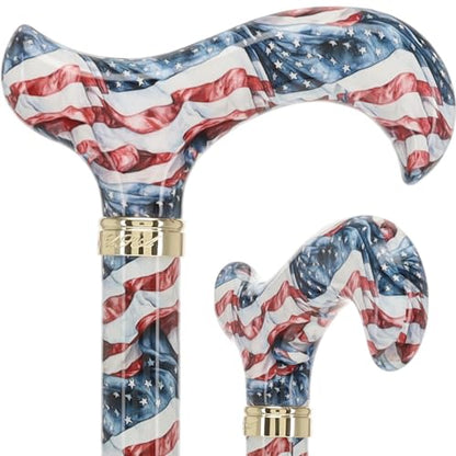 Royal RC Canes Walking Sticks for Men and Women - Stylish Designer Fashionable Adjustable Derby Canes - Lightweight Aluminum Cool Walking Sticks with HD Patterns - color: Blue and White