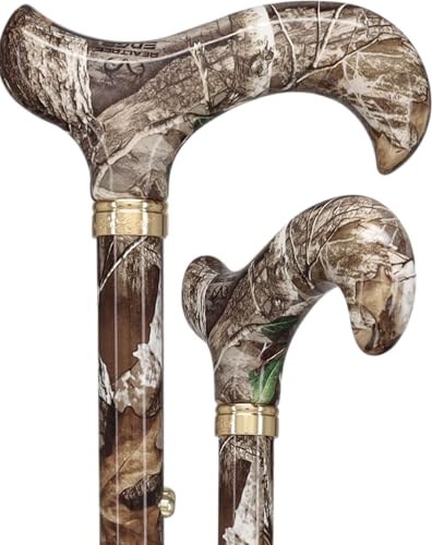 Royal RC Canes Walking Sticks for Men and Women - Stylish Designer Fashionable Adjustable Derby Canes - Lightweight Aluminum Cool Walking Sticks with HD Patterns - color: Brown/gray tones (Multicolor)