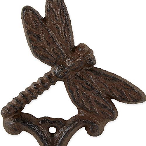 DII Cast Iron Decorative Wall Hook Set, Dragonfly, 2 Count - size: Dragonfly