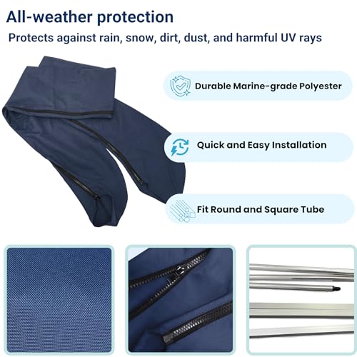 SavvyCraft Boat Bimini Top Cover Storage Boot, Navy 54"-60" W - color: Navy, size: 54"-60" W