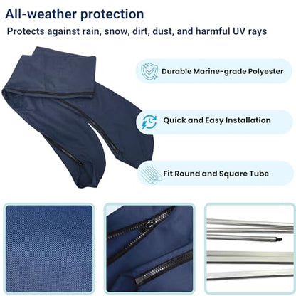 SavvyCraft Boat Bimini Top Cover Storage Boot, Navy 54"-60" W - color: Navy, size: 54"-60" W