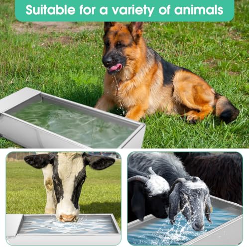 Automatic Livestock Water Trough, 7.5L Goat Water Trough Large Capacity Self Filling Animal Drinking Water with Valve Kit for Dog Horse Pig Cow