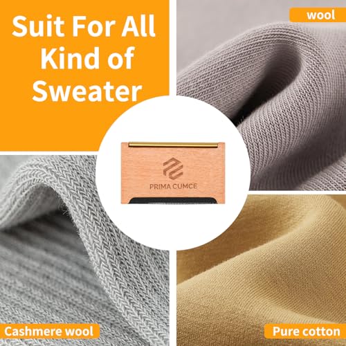 Wooden Cashmere Comb for Knits, Sweaters, Wool & Delicate Fabrics – Manual Fabric Shaver, Fuzz Remover, Portable Depiller for Clothes, Bobbles, Lint, Pilling Tool – Sweater Care Essential - color: 1pcs